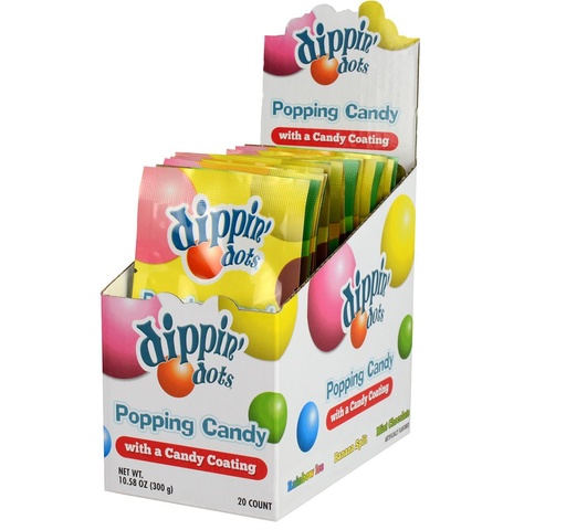[Z112] DIPPIN' DOTS COATED POPPING CANDY 20CT 300G