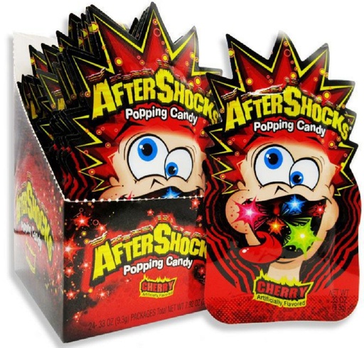 AFTERSHOCKS POPPING CANDY CHERRY 24CT