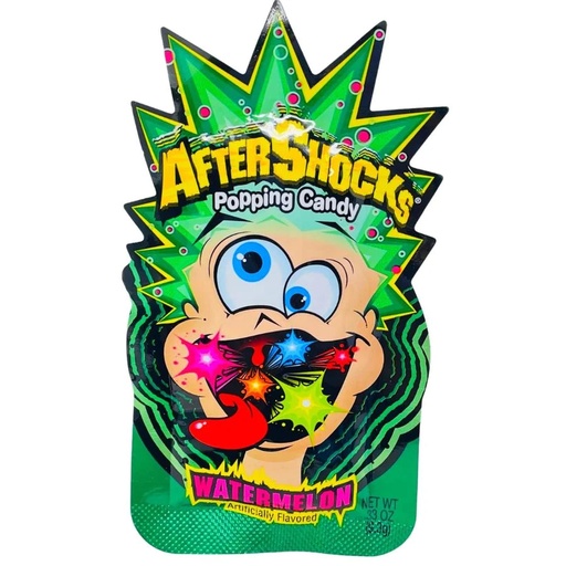 AFTERSHOCKS POPPING CANDY WATERMELON 24CT