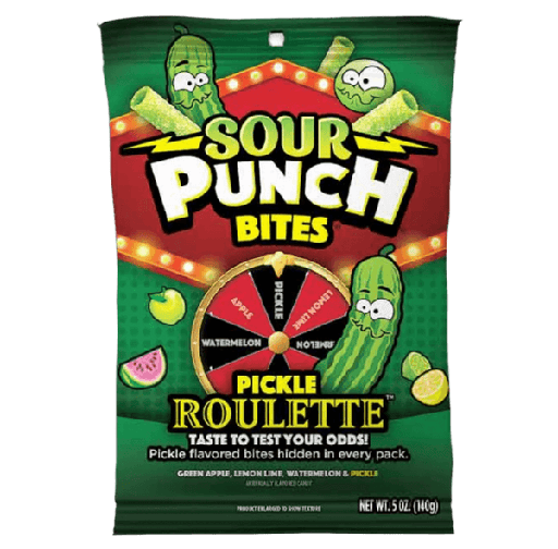 [041364881317] SOUR PUNCH BITES PICKLE 140G