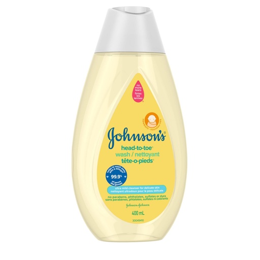 JOHNSON'S HEAD TO TOE WASH 400ML