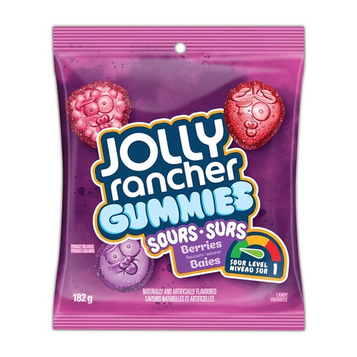 [066259044042] JOLLY RANCHER GUMMIES BERRIES 182G