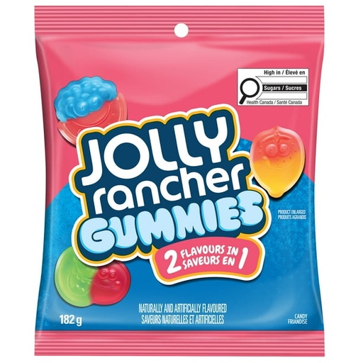 [066259043762] JOLLY RANCHER GUMMIES 2IN1 FLAVOUR 182G
