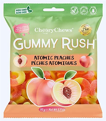 [9000] GUMMY RUSH ATOMIC PEACHES 90G