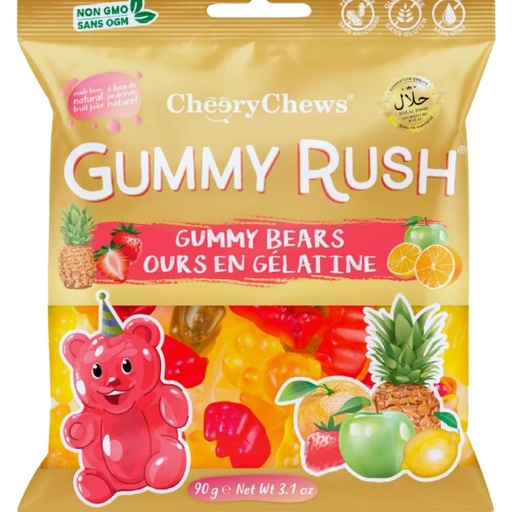[628235190060] GUMMY RUSH GUMMY BEARS 90G