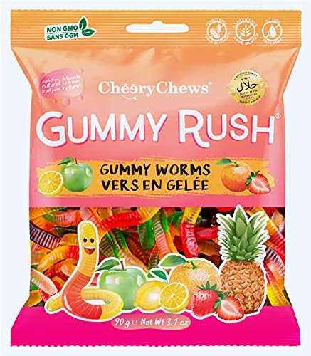 [9008] GUMMY RUSH GUMMY WORMS 90G