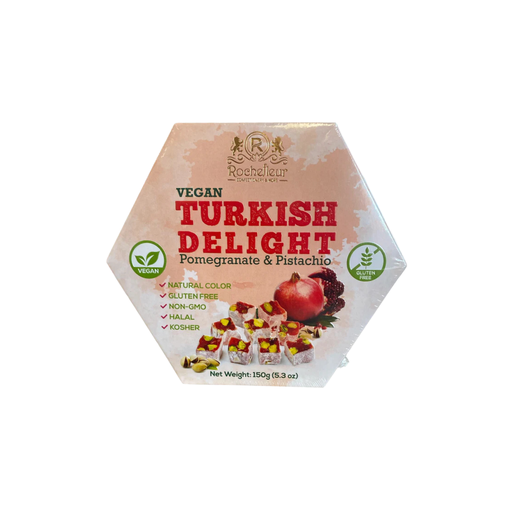 [9654] VEGAN TURKISH DELIGHT POMEG. & PISTACHIO 150G 