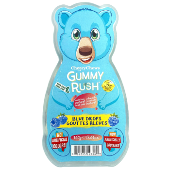 [628235197069] GUMMY RUSH BEAR BLUE DROPS 160G 