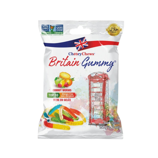 [628235196222] BRITAIN GUMMY GUMMY WORMS 80G