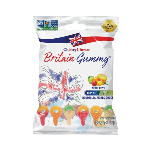 [628235196246] BRITAIN GUMMY SOUR KEYS 80G