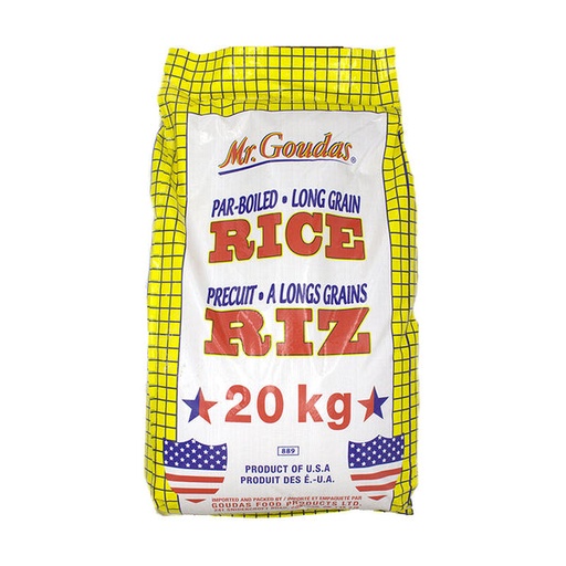 [065349009893] MR.GOUDAS PAR BOILED RICE 20KG