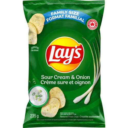 [060410079492] LAYS SOUR CREAM & ONION 235G