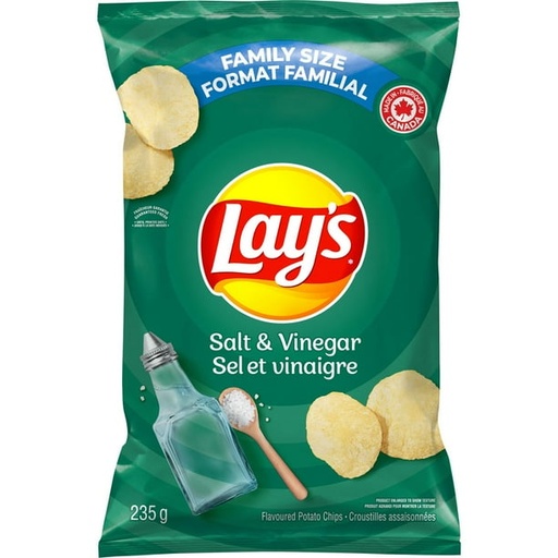 [L22] LAYS SALT & VINEGAR 235G
