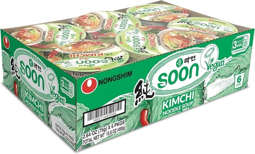 [NS-044] NONGSHIM SOON CUP-KIMCHI (75G-6PK) 