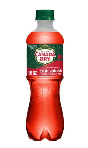 CANADA DRY BOTTLE FRUIT SPLASH CHERRY 591ML (U)