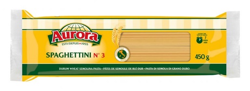 [061659020627] AURORA PASTA SPAGHETTINI #3/ 450G   