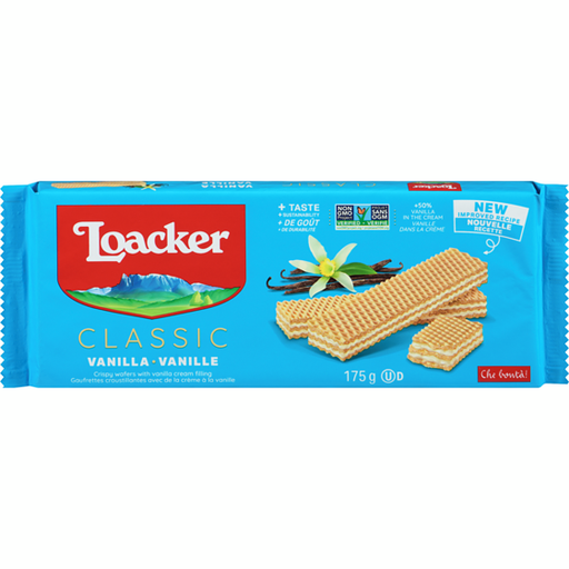 [076580146414] LOACKER WAFER VANILLA 150G  