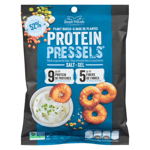 [850024085169] DREAM PRETZELS PROTEIN SEASALT 150G 