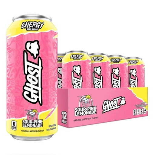 [810128528177] GHOST ENERGY DRINK SOUR PINK LEMONADE 473ML 