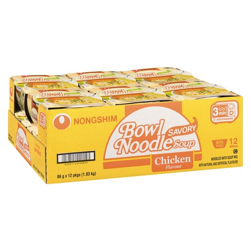 [NS-005] NONGSHIM BOWL MILD CHCIKEN (86G-12PK) 