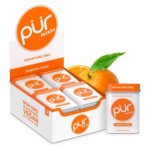 [830028009064] PUR MINTS TIN TANGERINE 12/CT
