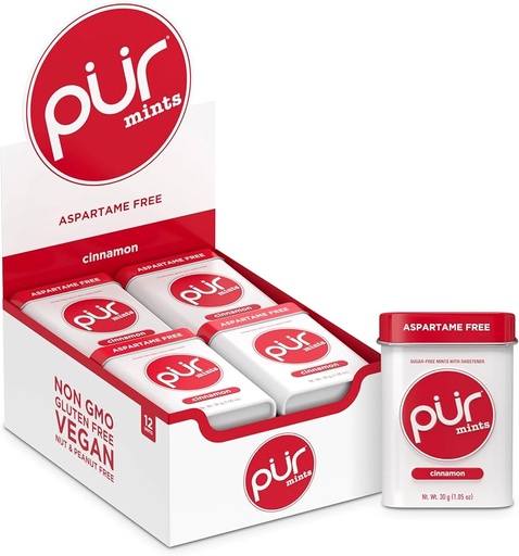 [830028009101] PUR MINTS TIN CINNAMON 12/CT 