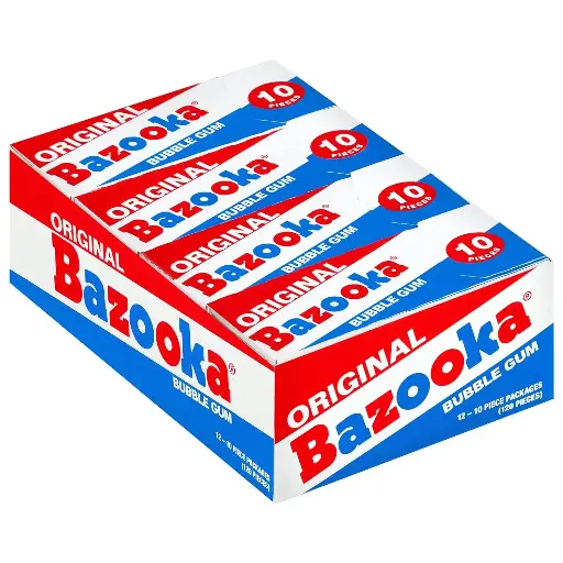 [041116102615] BAZOOKA BUBBLE GUM ORIGINAL12/CT 