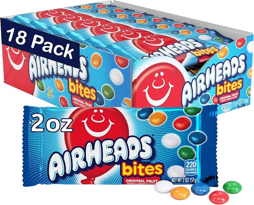 AIRHEADS BITE  ORIGINAL FRUIT 57G/18PK 