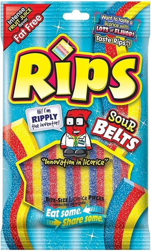 RIPS SOUR BELTS 99G