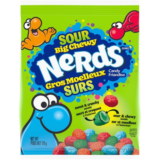 NERDS BIG CHEWY SOUR BAG 170G