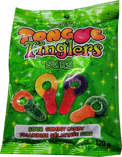GUMMY ZONE SOUR TONGUE TINGLERS 120G