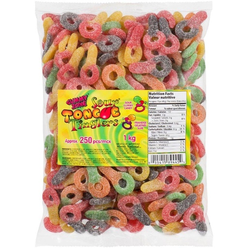 GUMMY ZONE SOUR TONGUE TINGLERS/ 1KG