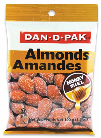 [770795511806] DAN-D ALMONDS HONEY ROASTED 100G 