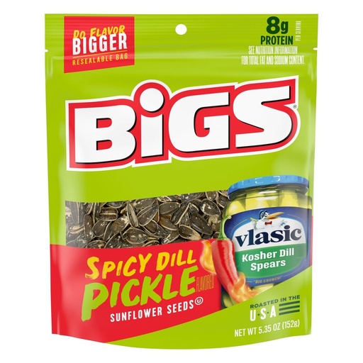 [816012010995] BIGS SEEDS SPICY DILL PICKLE 5.35OZ 