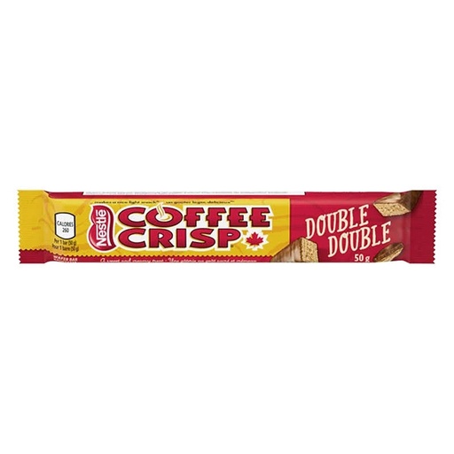 [059800301831] COFFEE CRISP DOUBLE DOUBLE 50G/ 24CT