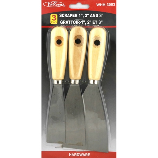 [783] PUTTY KNIFE & SCRAPER SET 3PC
