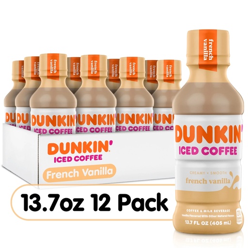 [049000172393] DUNKIN' ICED COFFEE FRENCH VANILLA 12/405ML 