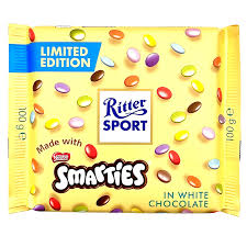 [050255620812] RITTER SMARTIES WHITE CHOCOLATE  100G  