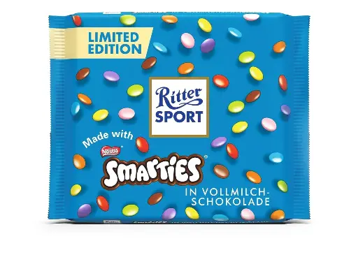 [050255620614] RITTER SMARTIES MILK CHOCOLATE  100G 