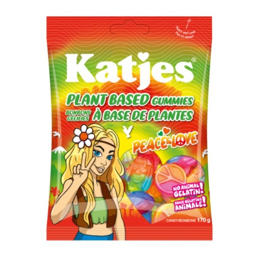 [860006205249] KATJES PLANT BASED GUMMIES PEACE & LOVE170G   