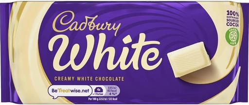 [3037] CADBURY WHITE CHOCOLATE 90G (UK) 