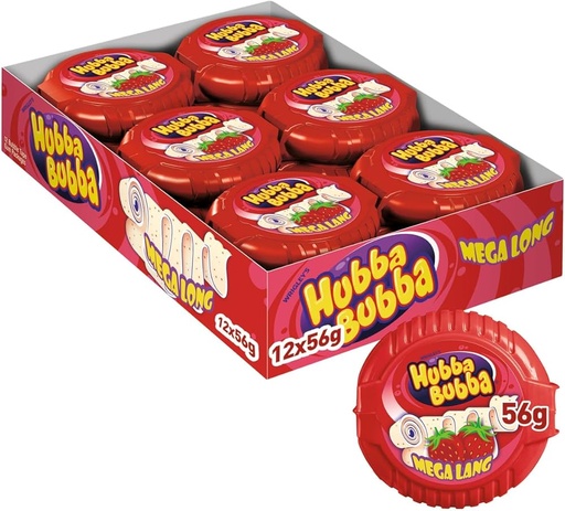 [1352] HUBBA BUBBA SNAPPY STRAWBERRY 12CT (UK)