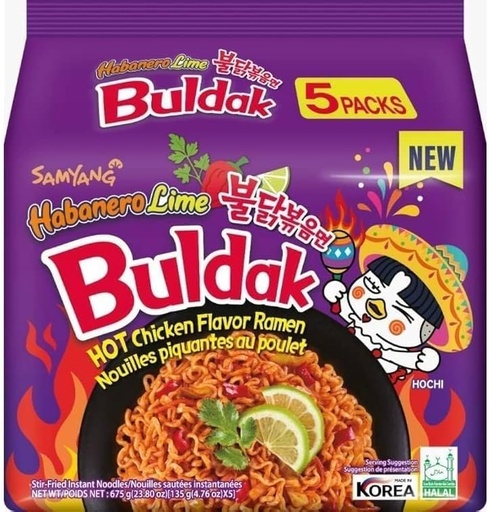[5514] SAMYANG BULDAK HABANERO LIME NOODLE 675/G   