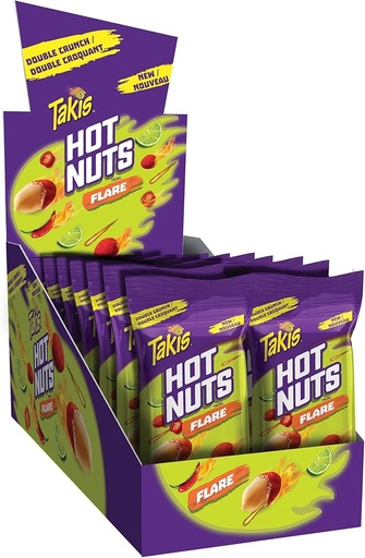 [921630] TAKIS HOT NUTS FLARE 12PK/1.08KG