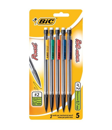 [070330911888] BIC PENCIL 0.7MM 5PK
