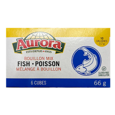 [061659003767] AURORA BOUILLON CUBE FISH 66g/6ct