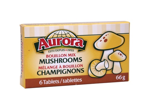 [061659003774] AURORA BOUILLON CUBE MUSHROOM 66g/6ct