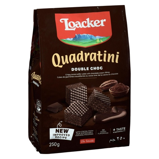 [076580192589] LOACKER QUAD DOUBLE CHOC 250G