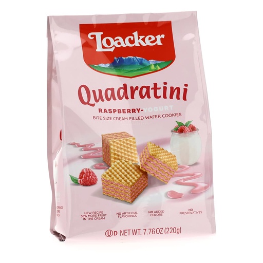 [34310] LOACKER QUAD RASPBERRY YOGURT 220G