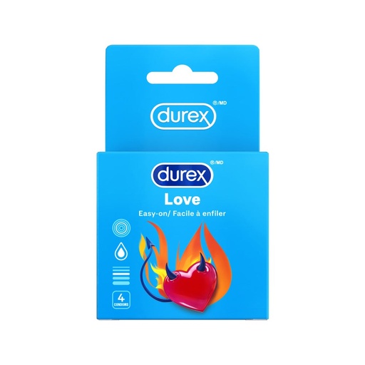 DUREX LOVE LUBRICATED 4PK